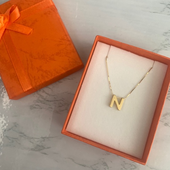 14k Initial Necklace - Picture 3 of 6
